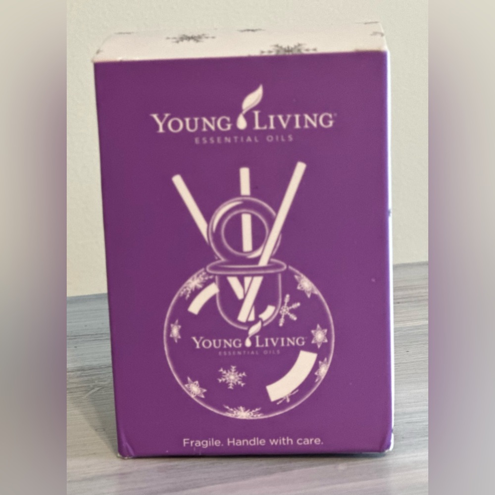 Young Living glass Christmas ornament reed diffuser NEW
